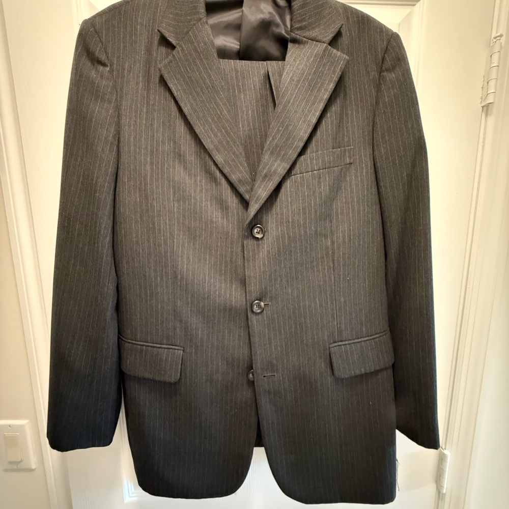 Men's Gray Pinstripe Suit